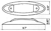 Pro LED 181 Series red marker light