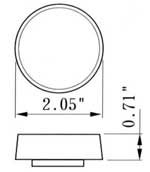 Pro LED 200 Series red marker light with circle lens