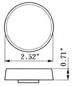 Pro LED 2-1/2 inch round marker light measurements