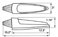 Pro LED amber cab marker light measurements