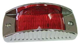 Pro LED 380R Red LED Marker Light with Chrome ABS Guard