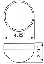 Pro LED 4 inch round backup light