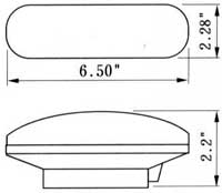 Pro LED 6 inch oval stop, tail and turn signal measurements
