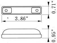 Pro LED narrow amber marker light measurements