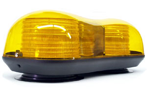 Angle view of amber mini light bar