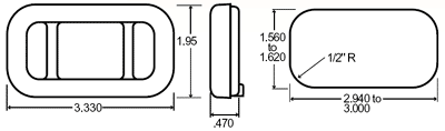 152 Series Light Grommet Dimensions