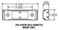 Pro LED 19721 Model 192 Bracket Dimensions
