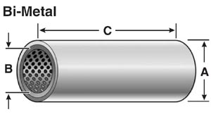 Bi-Metal Spring Pin Bushing, 3/4" ID x 1" OD x 2-1/2" Long