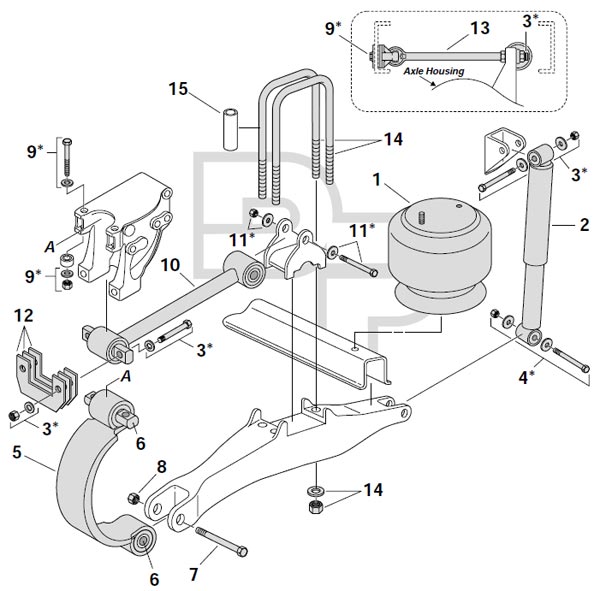 Peterbilt FlexAir Suspension Exploded View