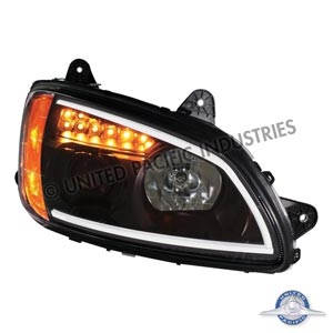 United Pacific 31464 RH "Blackout" Kenworth T660 Projection Headlight - Passenger Side