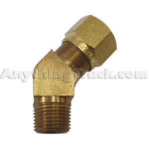 PTP 017866 3/8" NPT Male 45 Degree Connector for 3/8" Nylon Air Brake Tubing