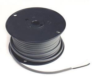 Gray Jacketed Parallel Wire, 14 Gauge Black and White (100 Feet Roll)