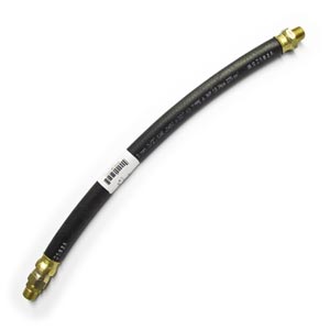 24" Rubber Air Brake Hose Assembly - 3/8" I.D. with 1/4" NPT