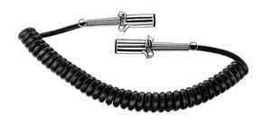 15 ft. 7-Way Coiled Cable Assembly, Die-Cast Plugs and One 72" Lead