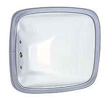 White 6-1/2" x 6" Side Mount Convex Spot Mirror