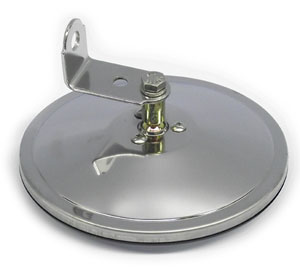 Stainless Steel 6" Center Mount Convex Mirror with L-Bracket