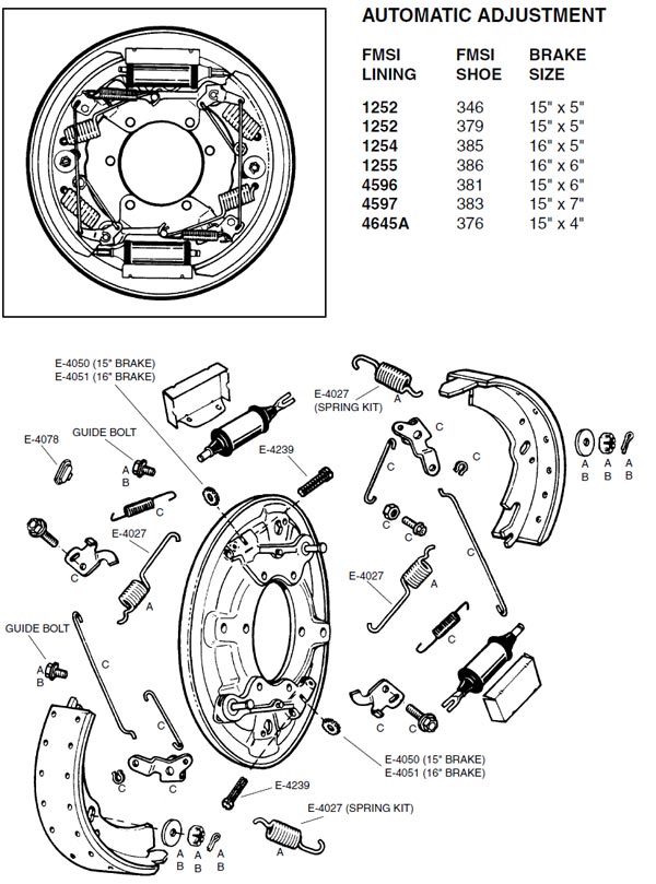 Wagner Rear Hydraulic Brake with Automatic Adjustment