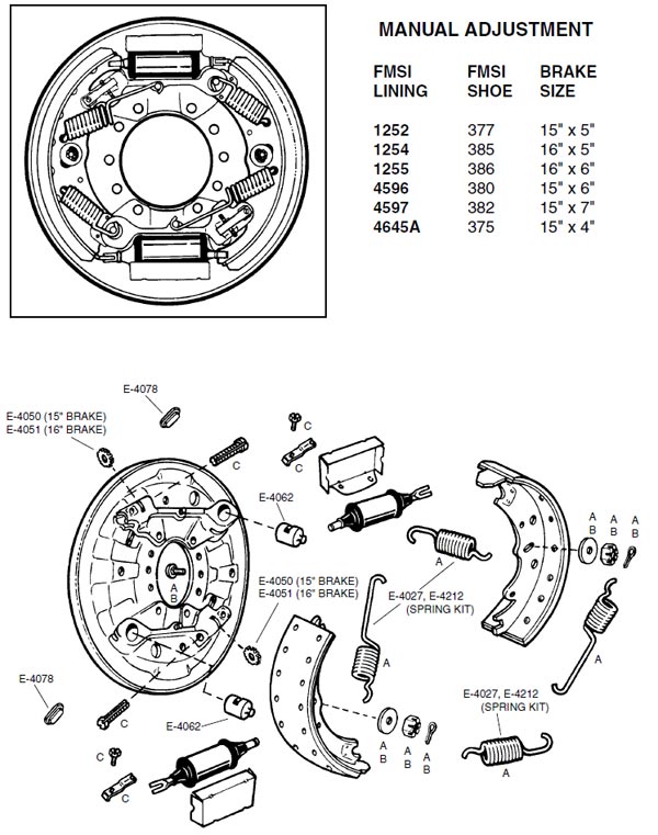 Wagner Rear Hydraulic Brake with Manual Adjustment