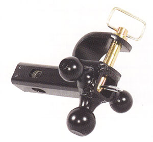 6-Way Multi-Hitch Convert-A-Ball Cushioned Ball Mount, 10K GTW/2,000 TW for 2" Receivers