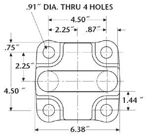 Holland DB-100FQ1 Series Mounting Dimensions