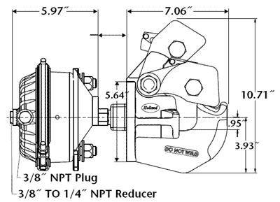 Holland PH210 Series Mounting Dimensions with Air Chamber