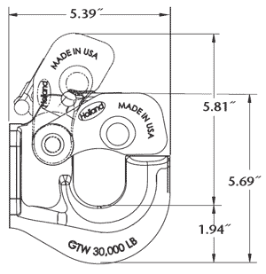 Holland PH30 Series Mounting Dimensions