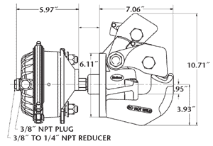 Holland PH310 Series Mounting Dimensions with Air Chamber