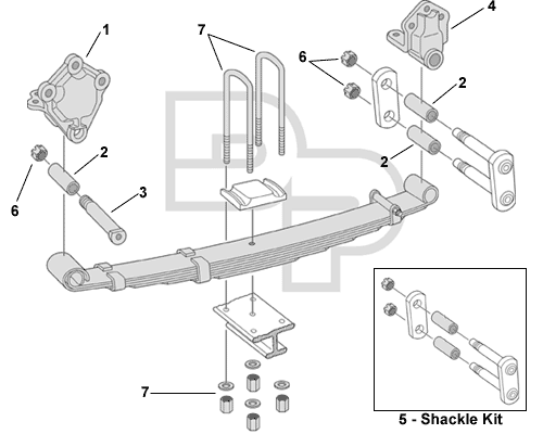 Ford C500 Front Axle Suspension Diagram