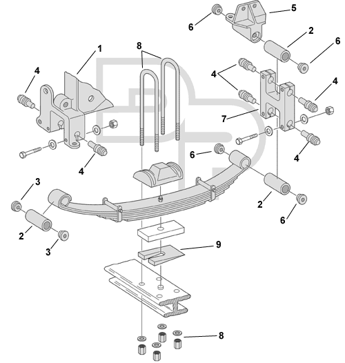Ford CL9000 Front Suspension Diagram