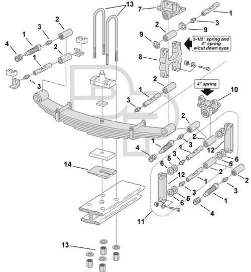 Freightliner 120 Series Conventional/COE & FLD112 Conventional Suspension Parts