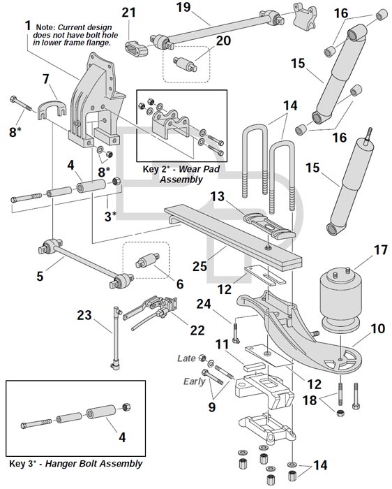 Peterbilt Air Leaf Suspension Exploded View