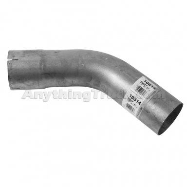 PTP 10314 45 Degree 3-1/2" ID-OD Aluminized, Exhaust Elbow, 8" Legs, 7" Centerline Radius