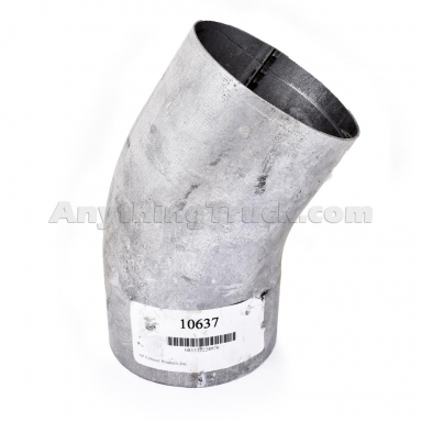 AP Exhaust 10637 30 Degree 5" OD-OD Aluminized Exhaust Elbow, 4" Legs, 6" Centerline Radius