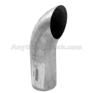 AP Exhaust 24345 3-1/2" OD x 12" Length, Curved Top, Aluminized Exhaust Tail Pipe