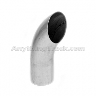 PTP 24346 4" OD x 12" Length, Curved Top, Aluminized Exhaust Tail Pipe
