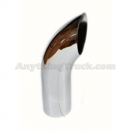 PTP 824722 5" OD x 18" Length, Curved Top, Chrome Exhaust Stack