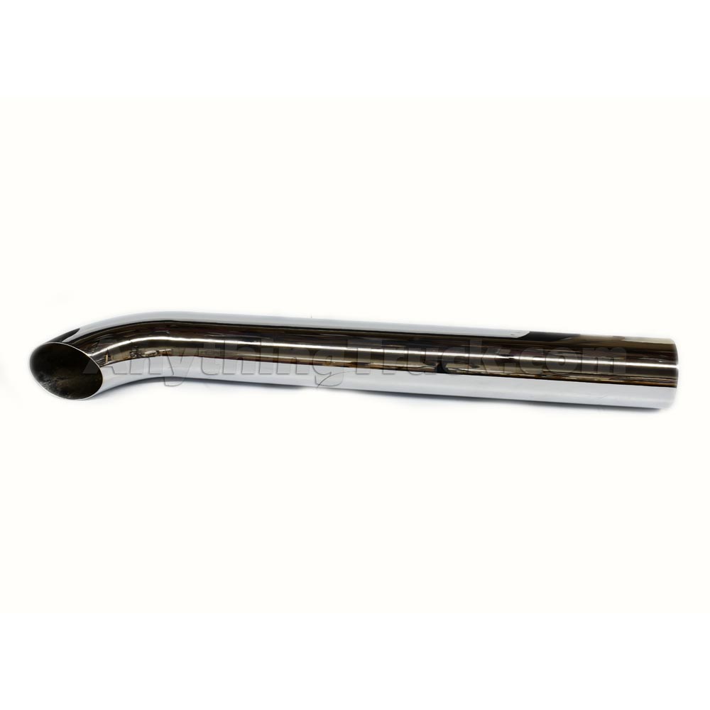 PTP 824749 4" OD x 24" Length, Curved Top, Chrome Exhaust Stack