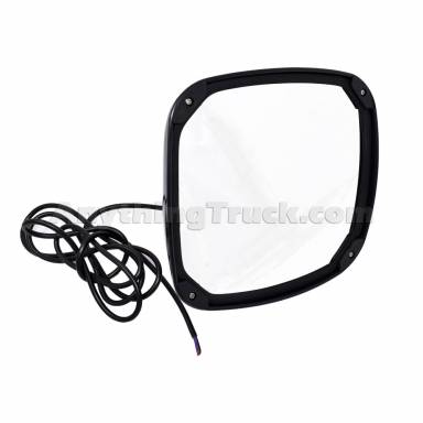 563.2103 8" x 8-1/2" Heated Black Convex Mirror, Replaces Retrac 610876