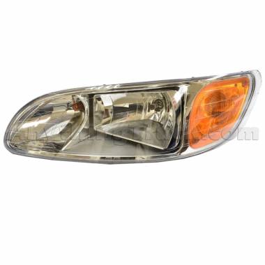 Automann 564.75040 Peterbilt 325 335 386 387 and More Headlight Assembly, LH, Chrome, 12V