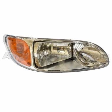 Automann 564.75041 Peterbilt 325 335 386 387 and More Headlight Assembly, RH, Chrome, 12V
