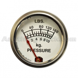 Bendix 225635N PG-1 Air Pressure Gauge, 0-160 PSI, 1/8" Male NPT, 2 Stud Mount