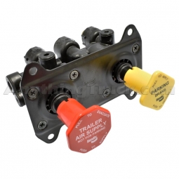 Bendix 800257 MV-3 Control Module, Unthreaded Mounting Holes, 3/8" Push-To-Connect Fittings