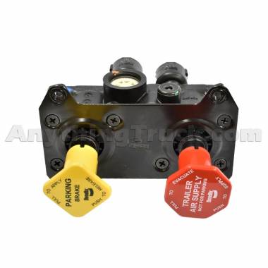 Bendix 800259 MV‑3 Control Module, 1/4"-20 Threaded Mounting Holes, 3/8" Push‑To‑Connect Ports