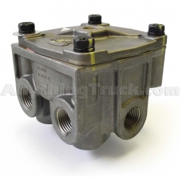 Bendix 800484 R-12 Relay Valve, 2 Horizontal & 2 Vertical Delivery Ports, 5.5 PSI Crack Pressure