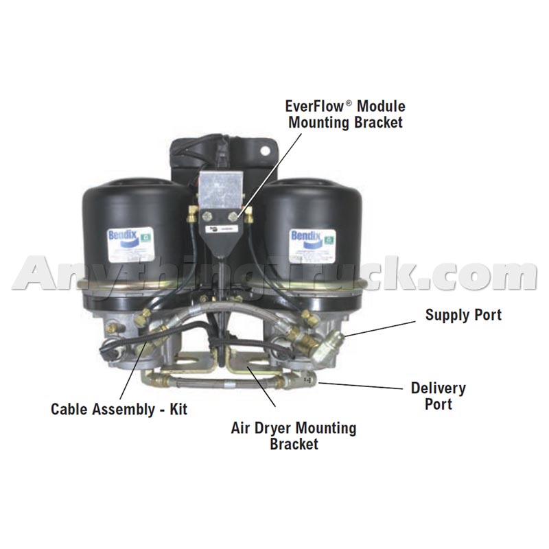 Bendix 800801 ADIP Everflow Air Dryer Module Assembly, 12Volts