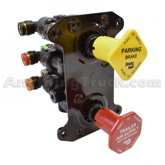 BENDIX MV-3 K031484 PARKING BRAKE /& TRAILER AIR SUPPLY VALVE 3//8 In PTC 90 Deg