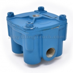 Bendix 103912X R-12 Relay Valve with Vertical Del Ports, 7.5 PSI Crack Pressure, 1/2" NPT Del Ports
