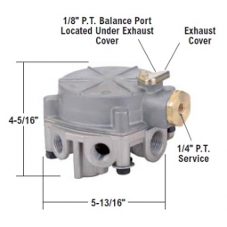 Bendix 286370X R-8 Relay Valve - Service Port 90 Degrees From Mounting Flange
