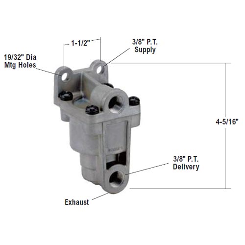 Bendix 289144X LQ-4 Front Axle Ratio Valve, 4 PSI Hold Off