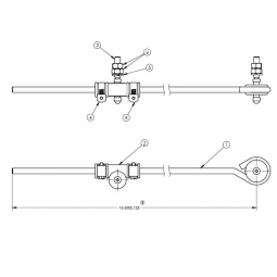 Haldex 90554930 ADJUSTABLE LOOPE LINKAGE 15.5 (Special Order)